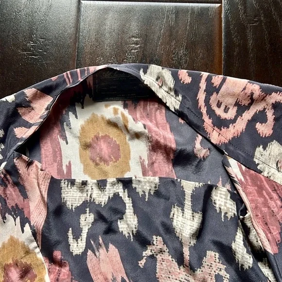 AllSaints Ikat Print Wrap Dress with Tie Waist | Size 10 - Picture 6 of 6